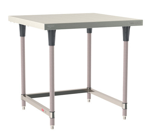 TableWorx Worktable, 36"W x 36"D, adjustable height, epoxy coated legs