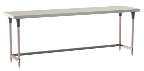 TableWorx Worktable, 96"W x 24"D, adjustable height, epoxy coated legs