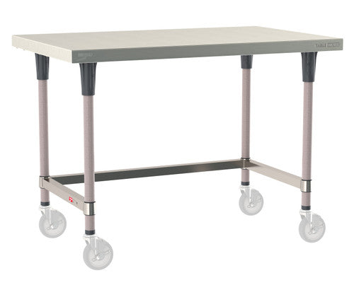 TableWorx Worktable, 48"W x 30"D, adjustable height, epoxy coated legs
