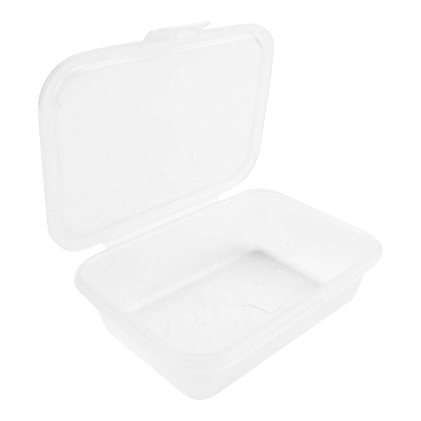 Eco-Takeouts Hinged Container Lid, 22 oz., Clear