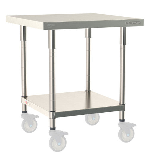 TableWorx Worktable, 30"W x 30"D, adjustable height, undershelf – Sam ...