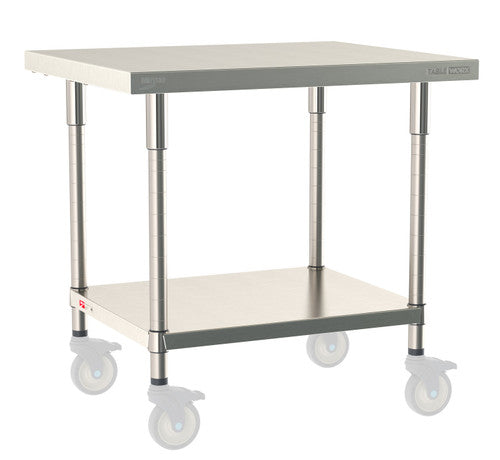 TableWorx Worktable, 36"W x 30"D, adjustable height, undershelf