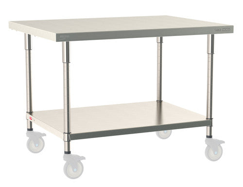 TableWorx Worktable, 48"W x 36"D, adjustable height, undershelf