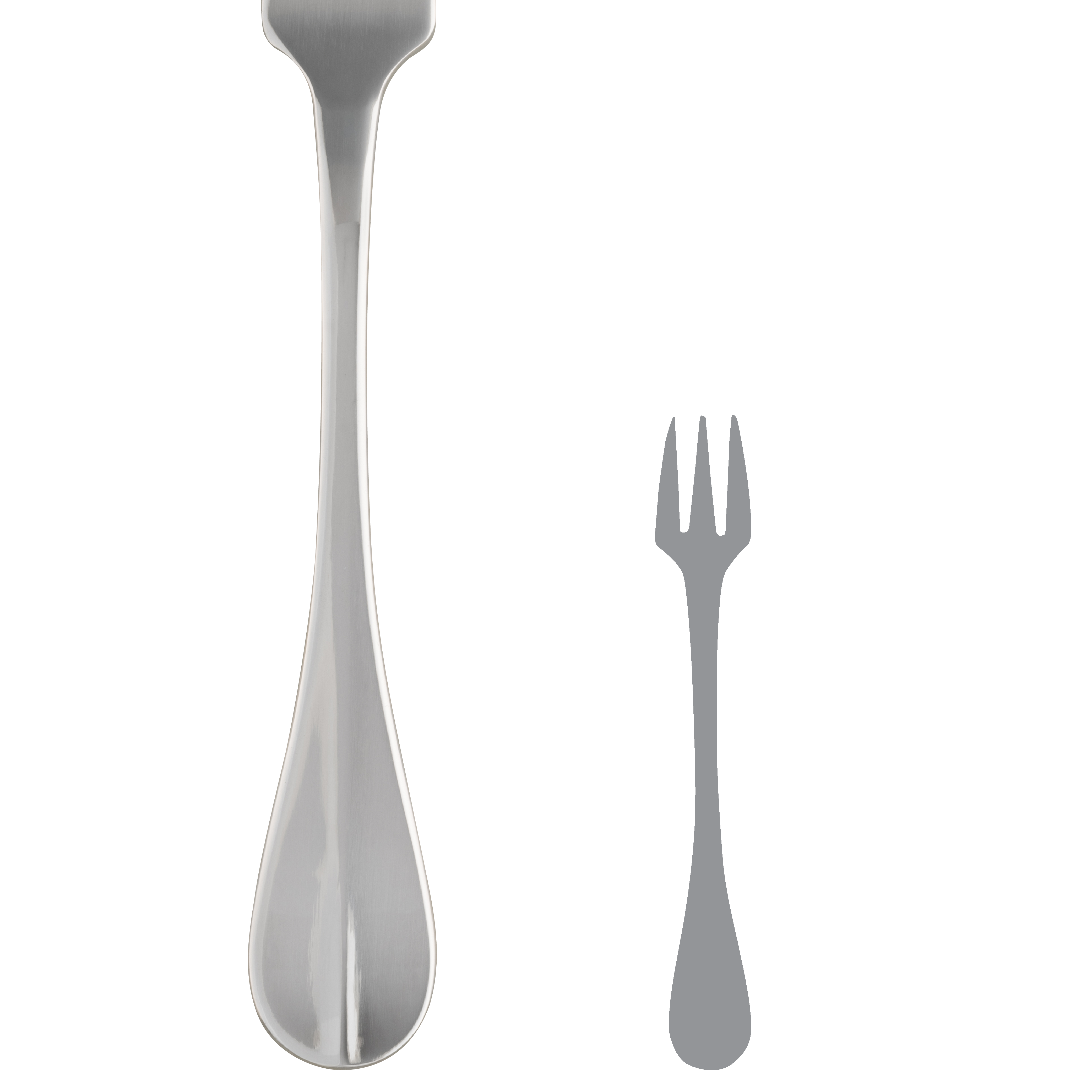 3 Prong Oyster/Cocktail Fork L 5.75" Baguette