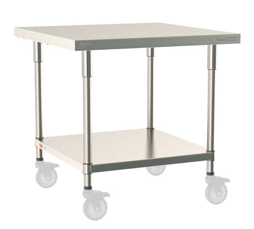 TableWorx Worktable, 36"W x 36"D, adjustable height, undershelf