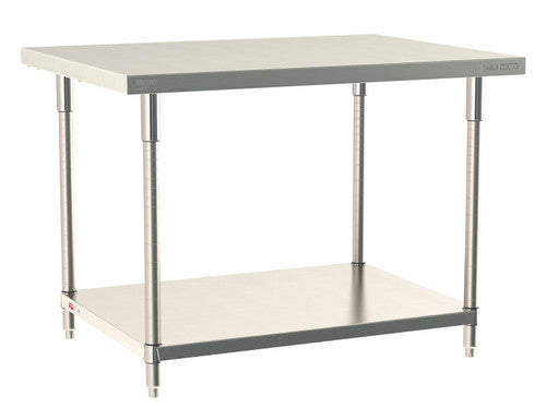 TableWorx Worktable, 48"W x 36"D, adjustable height, undershelf