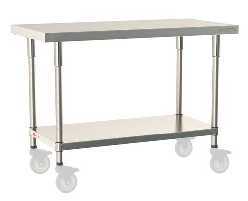 TableWorx Worktable, 48"W x 24"D, adjustable height, undershelf