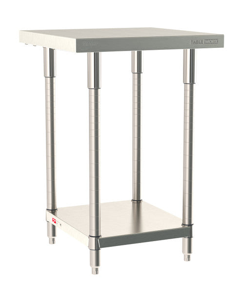 TableWorx Worktable, 24"W x 24"D, adjustable height, undershelf