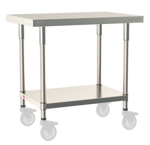 TableWorx Worktable, 36"W x 24"D, adjustable height, undershelf