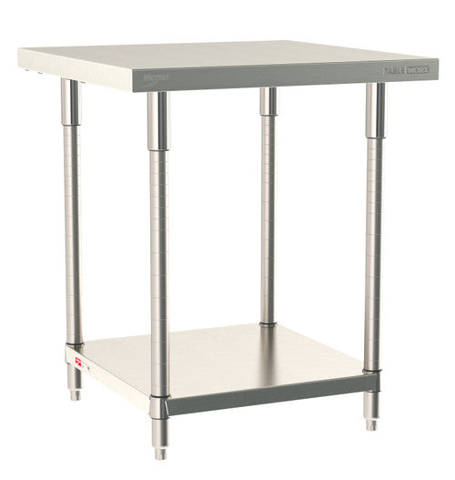 TableWorx Worktable, 30"W x 30"D, adjustable height, undershelf