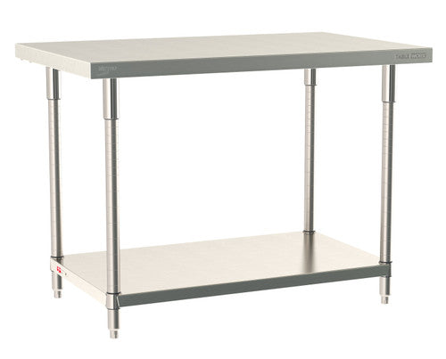 TableWorx Worktable, 48"W x 30"D, adjustable height, undershelf