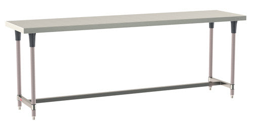 TableWorx Worktable, 96"W x 24"D, adjustable height, epoxy coated legs