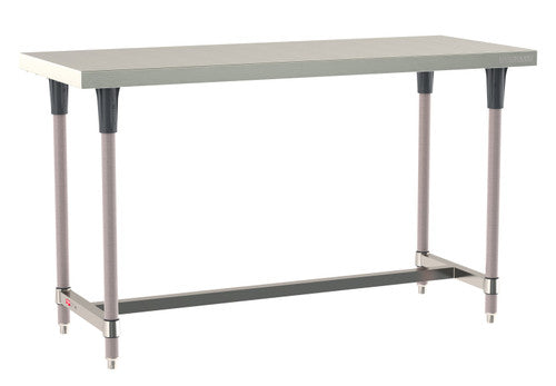 TableWorx Worktable, 60"W x 24"D, adjustable height, epoxy coated legs