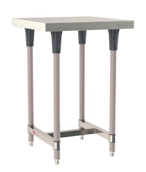 TableWorx Worktable, 24"W x 24"D, adjustable height, epoxy coated legs