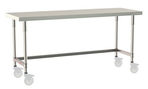 TableWorx Worktable, 72"W x 24"D, adjustable height