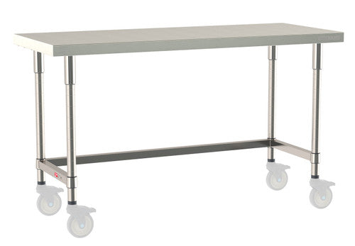 TableWorx Worktable, 60"W x 24"D, adjustable height