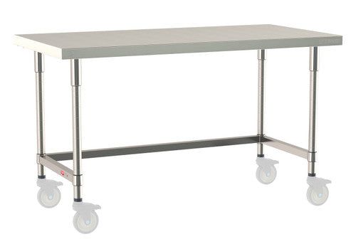 TableWorx Worktable, 60"W x 30"D, adjustable height