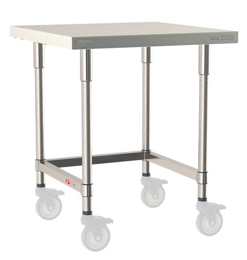 TableWorx Worktable, 30"W x 30"D, adjustable height