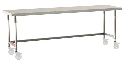 TableWorx Worktable, 96"W x 24"D, adjustable height