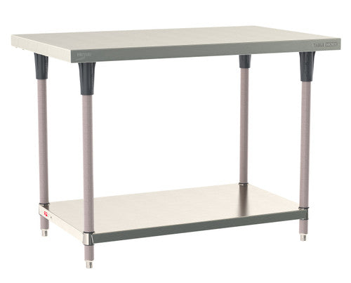 TableWorx Worktable, 48"W x 30"D, adjustable height, undershelf, epoxy coated legs