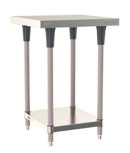 TableWorx Worktable, 24"W x 24"D, adjustable height, undershelf, epoxy coated legs