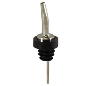Tapered Pourer with Black Collar, Chrome