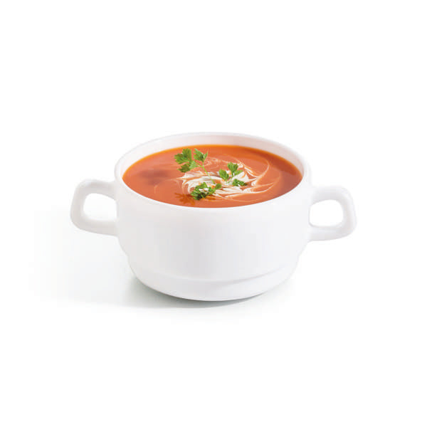 Restaurant White 10.5 oz. Double Handled Bowl