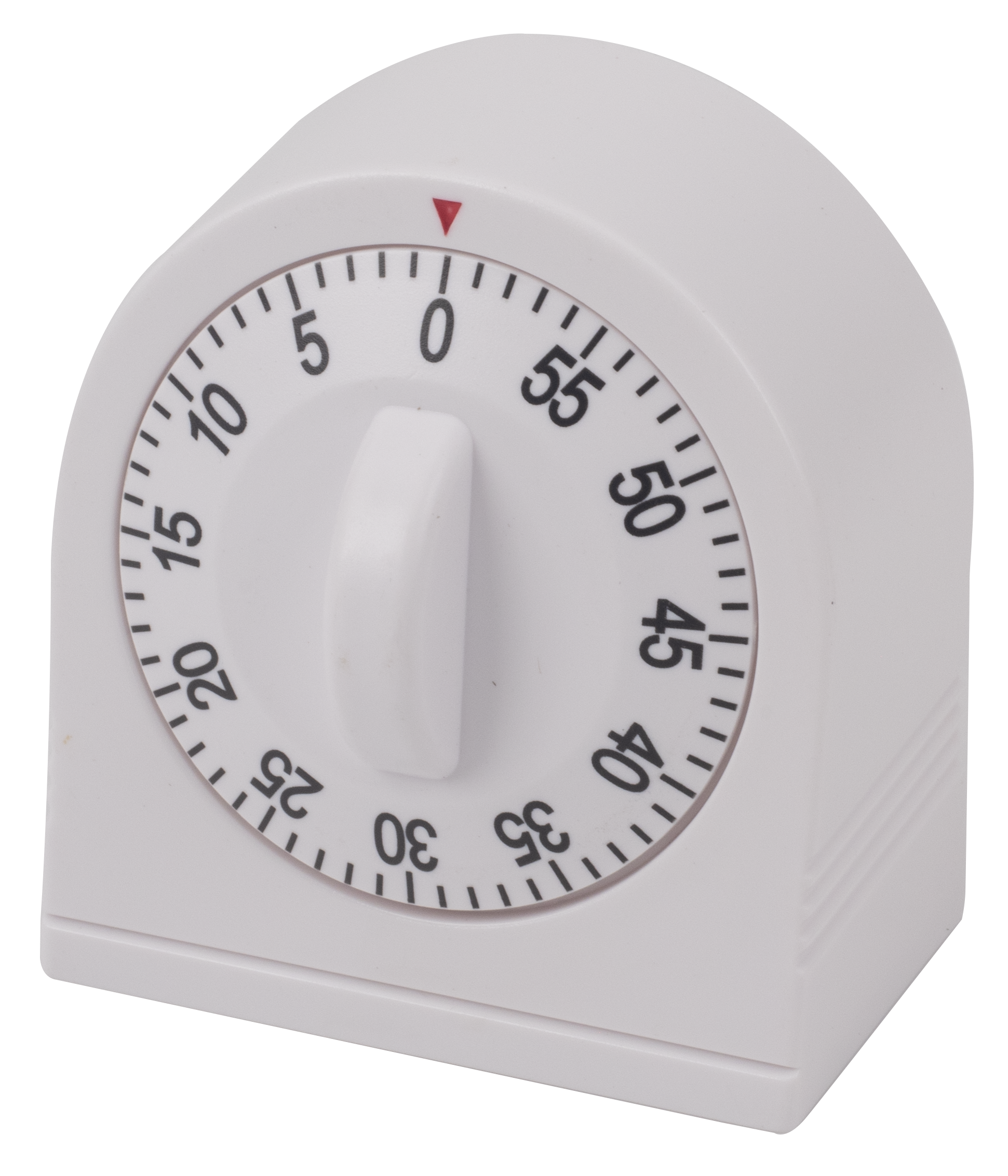 Long Ring Timer, 60 Minute Dial, White Plastic Case, Carded