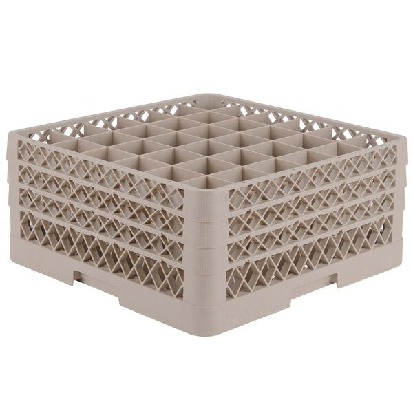 Traex® Full-Size Beige 36-Compartment 7-7/8" Glass Rack