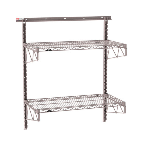 SW-1848K4-45-2TIER - SmartWall Wall Shelving Kit - Metroseal Gray