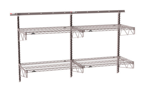 SW-2172K4-45-2TIER - SmartWall Wall Shelving Kit - Metroseal Gray