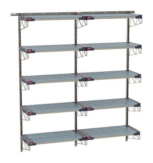SW-1872S4-85-5TIER - SmartWall Tall Wall Shelving Kit - Stainless Steel