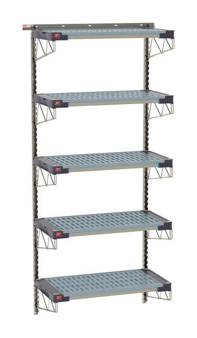 SW-1836S4-85-5TIER - SmartWall Tall Wall Shelving Kit - Stainless Steel