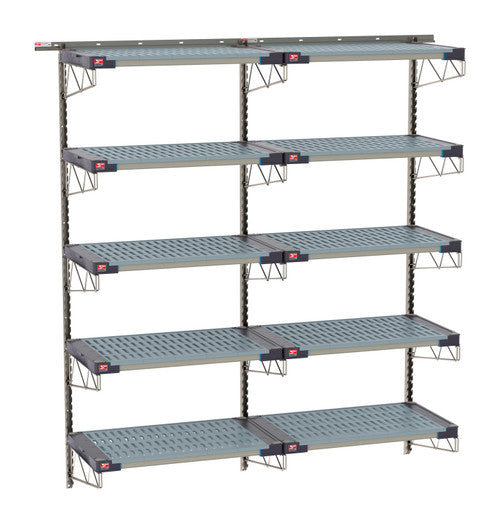 SW-2172S4-85-5TIER - SmartWall Tall Wall Shelving Kit - Stainless Steel