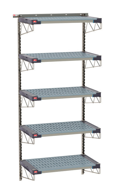 SW-2136S4-85-5TIER - SmartWall Tall Wall Shelving Kit - Stainless Steel