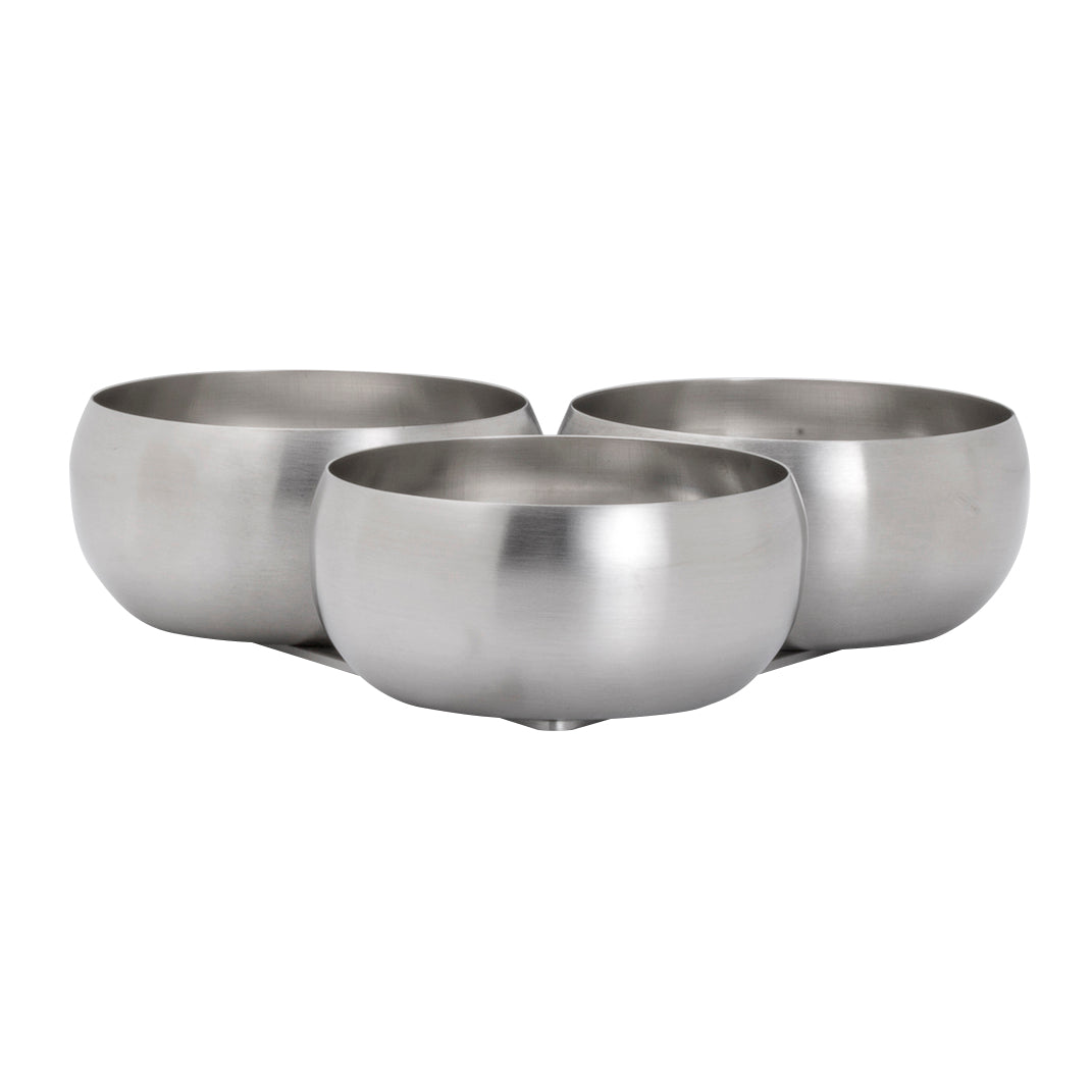 Trio Snack Holder 7.0" Dia. L 7.0" W 7.0" (6.0 Oz) Creations Metal