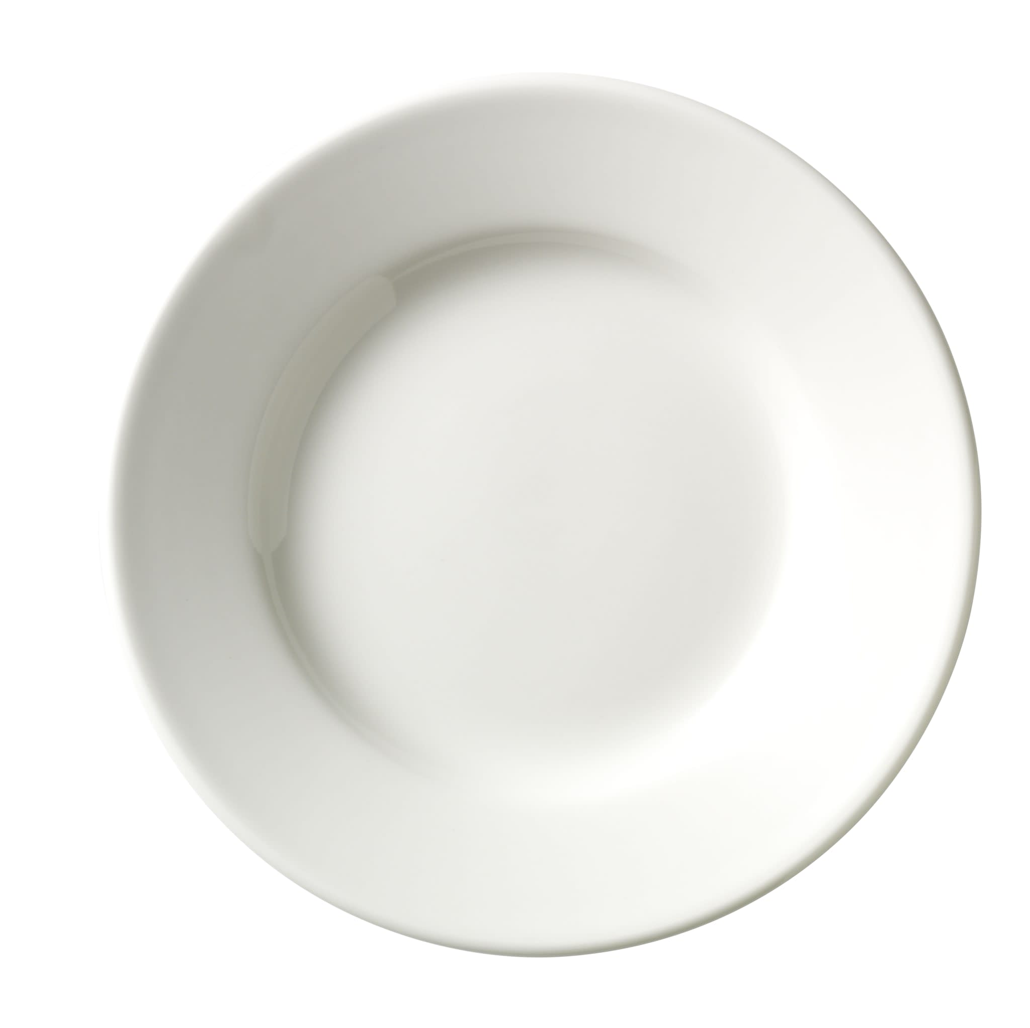 Porcelana 8-1/8" Round Rolled Edge Plate, Bright White