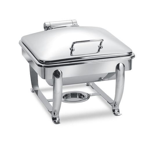 Park Avenue 6 Quart Square Chafing Dish w/ Hinged Lid with Stand, XYLO Bronze Finish