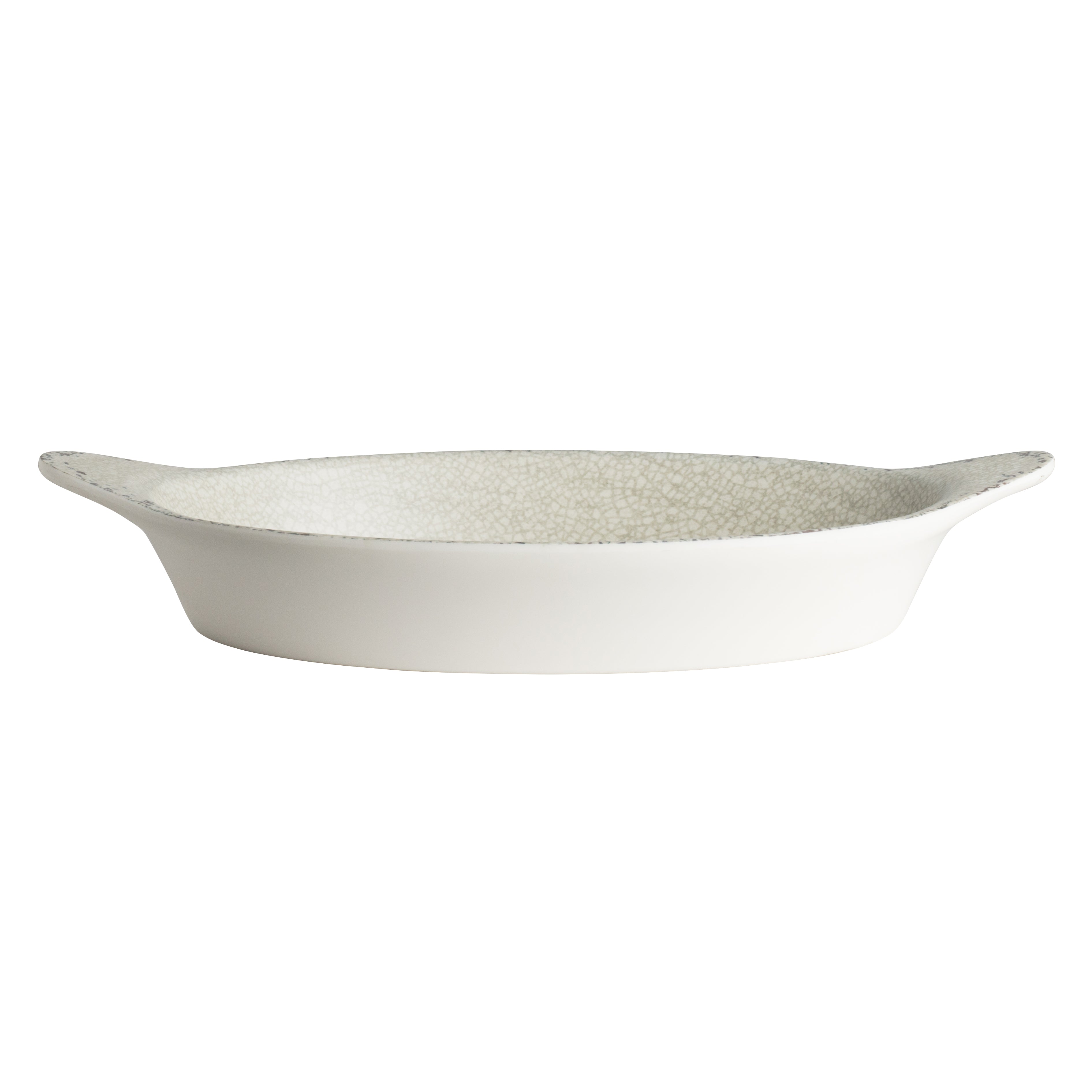 Oval Eared Dish L 9.625" W 5.0" (15.0 Oz) Pompeii Stone
