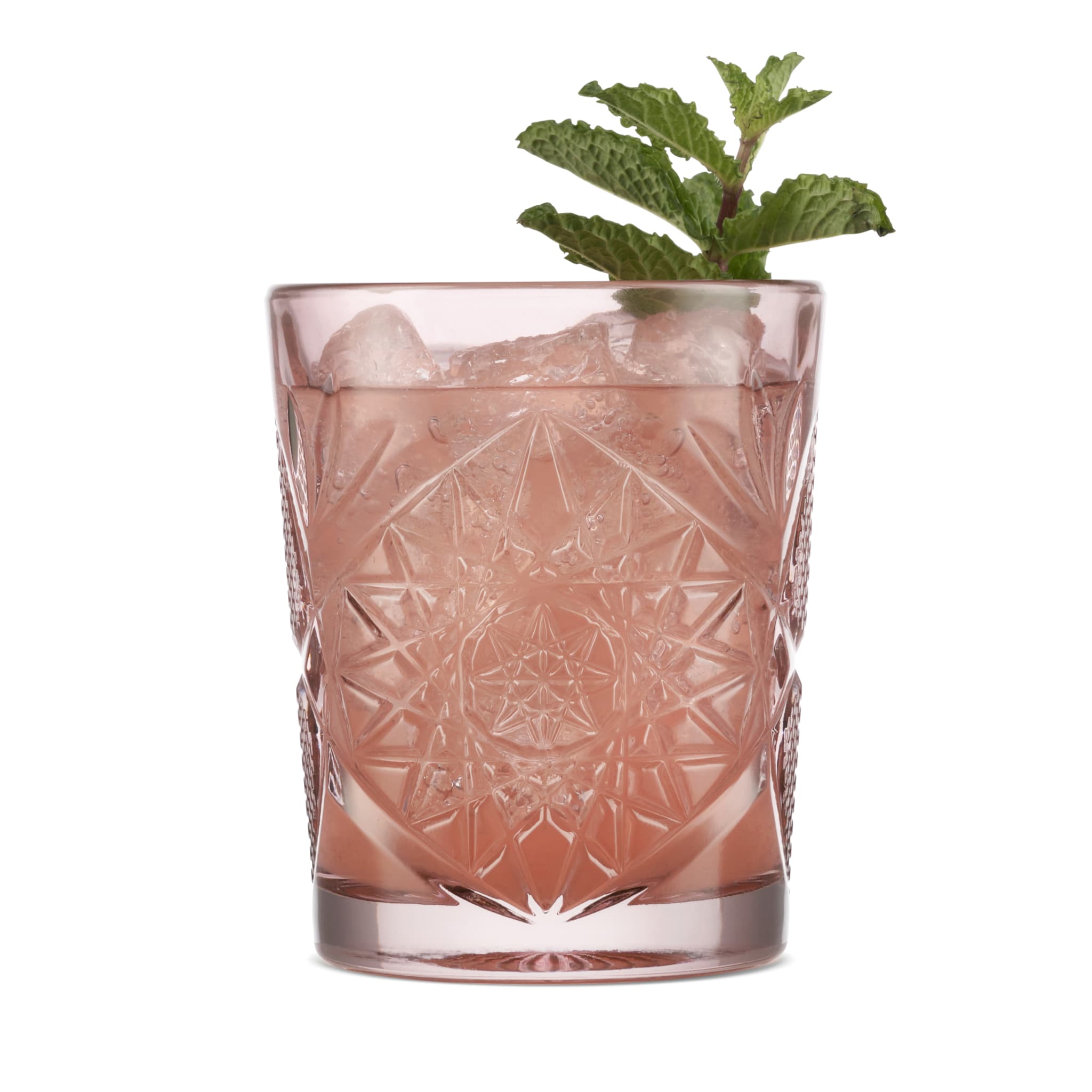 Hobstar 12 oz. Double Old Fashioned Glass, Blush