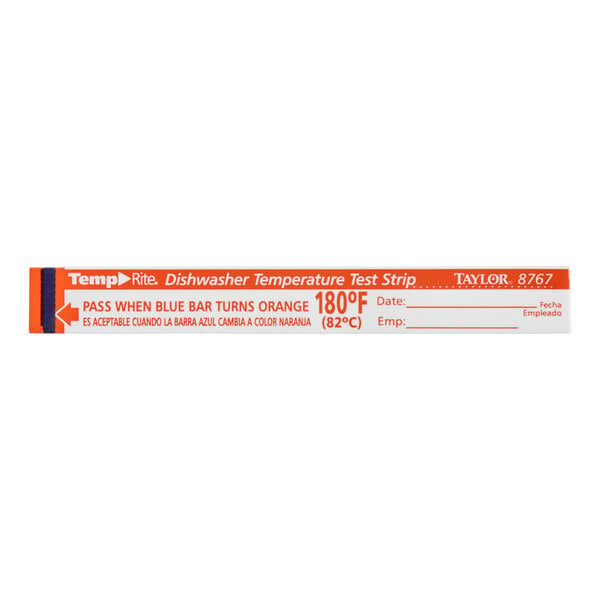 TempRite® Dishwasher Temperature Test Strips