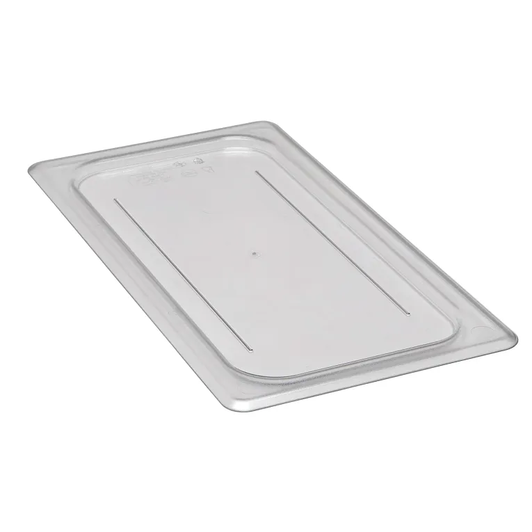 Camwear 1/3 Size Flat Polycarbonate Food Pan Cover, Clear