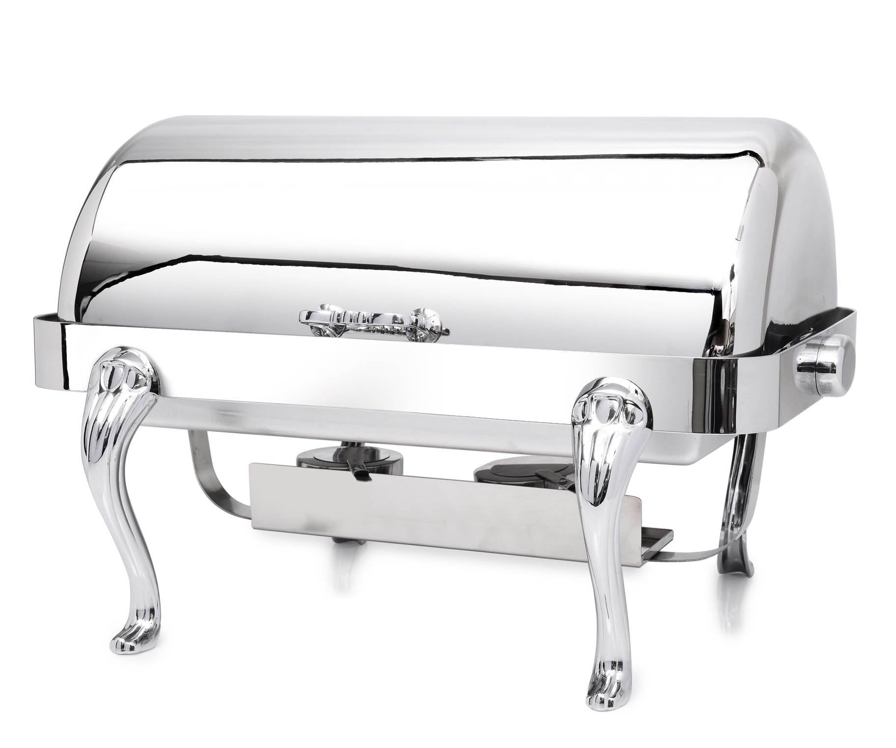 Queen Anne 8 Quart Rectangular Chafing Dish w/ Roll Top Cover, Stainless Steel