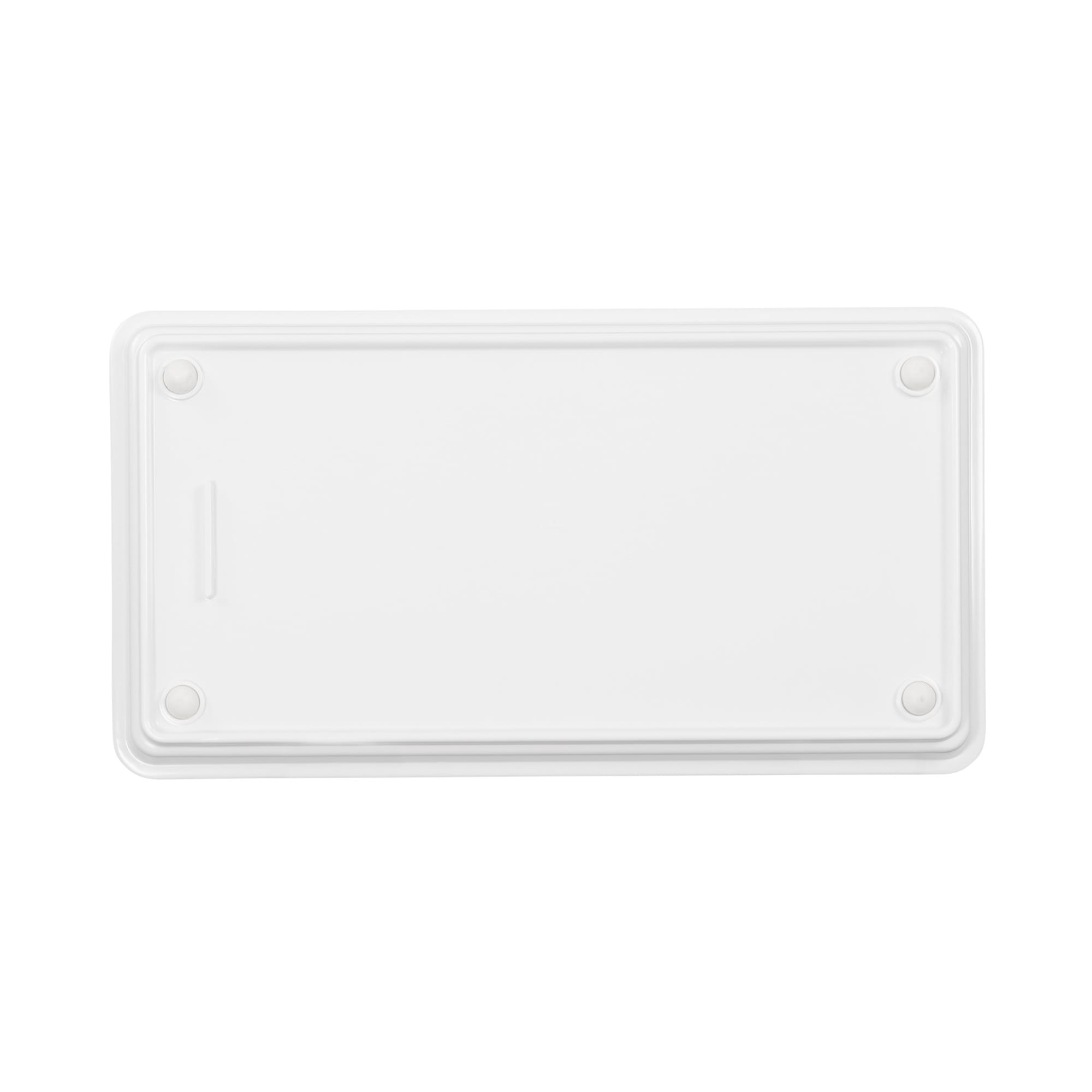 Elite Global Solutions Venetian 15" x 8" x 1" Beaded Rectangular Tray, Display White