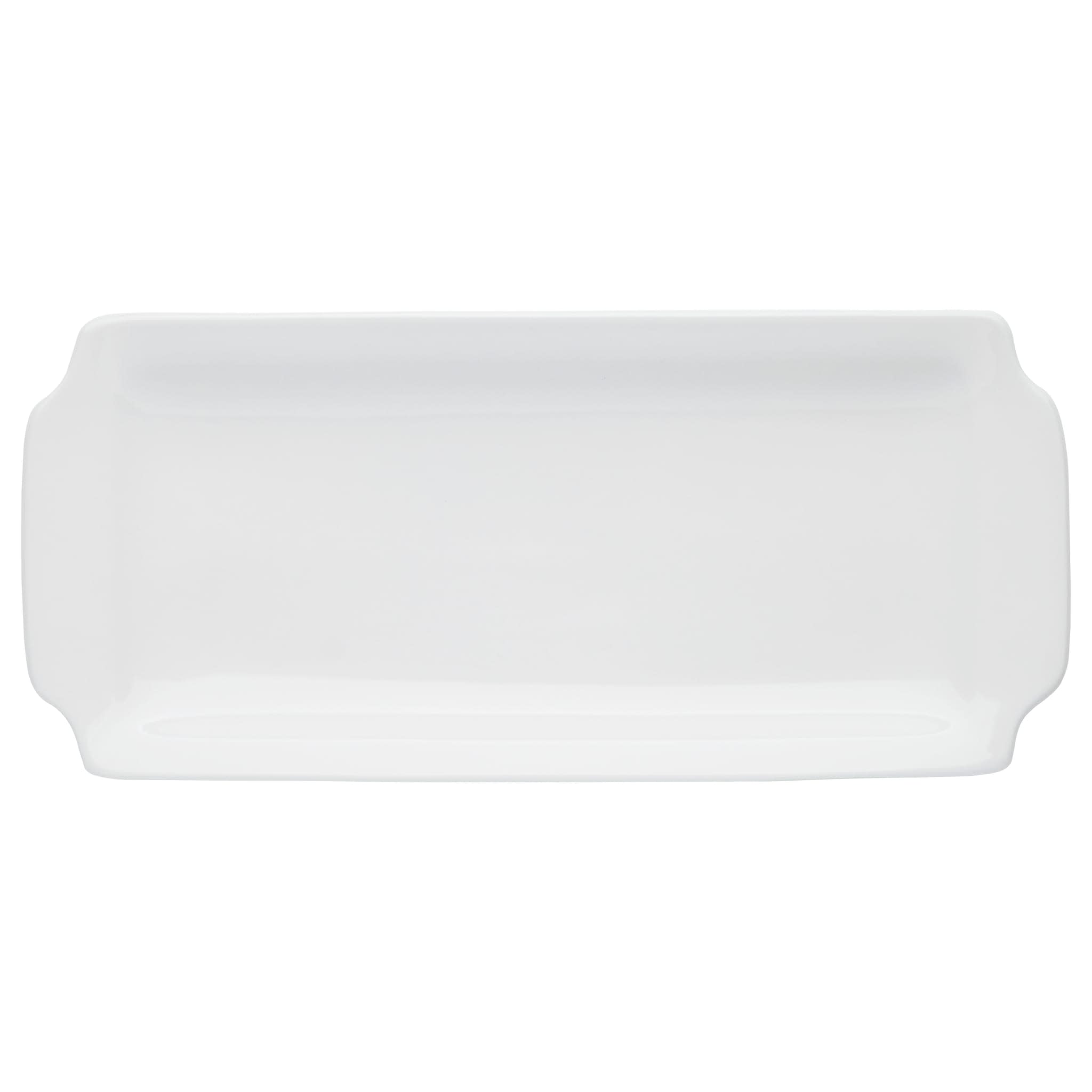 Porcelana 14" x 6-1/4" Cake Tray, Bright White