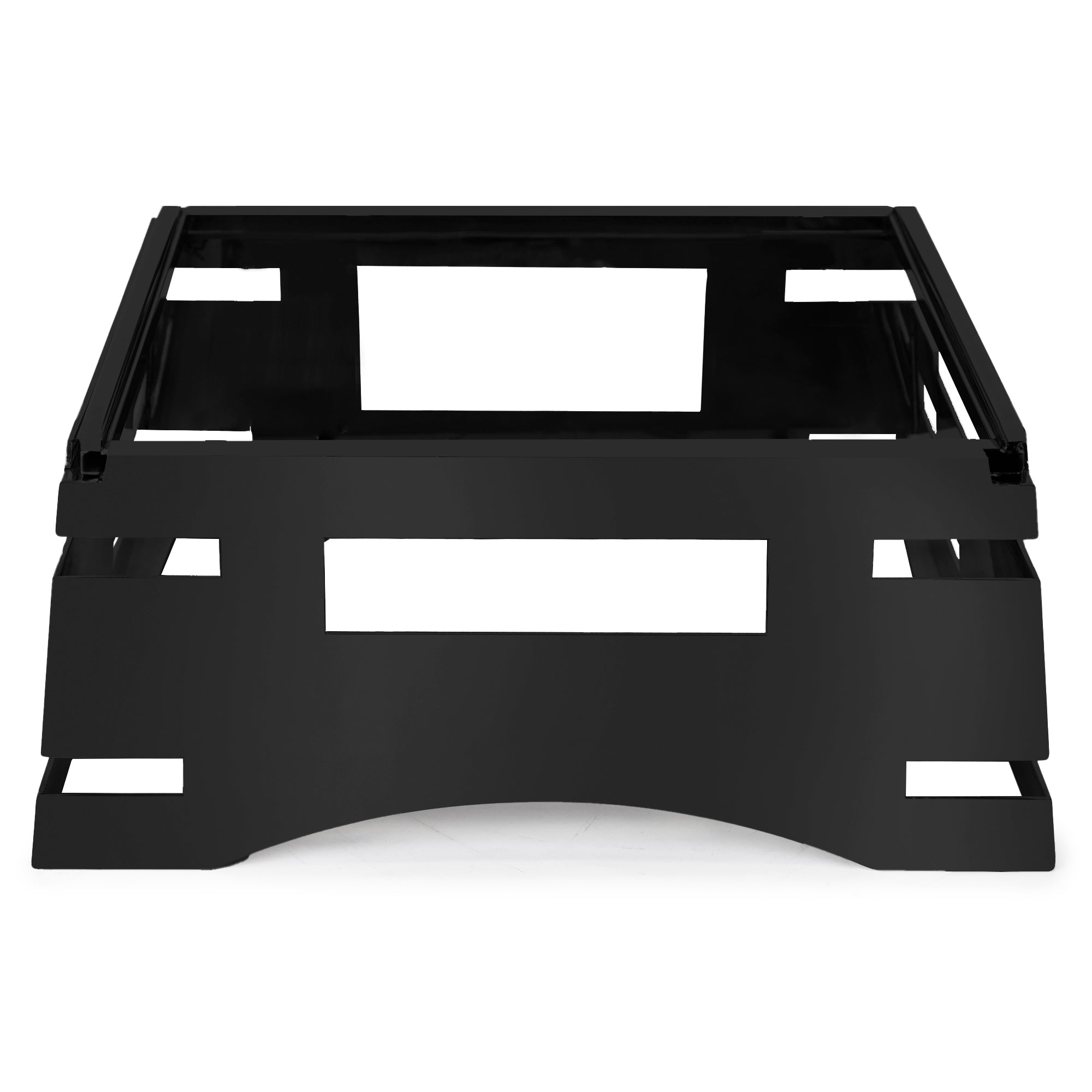 All-in-One REVO Chafer Stand, square, 17”W x 16”D x 7”H, 18/10 stainless steel, coated black finish