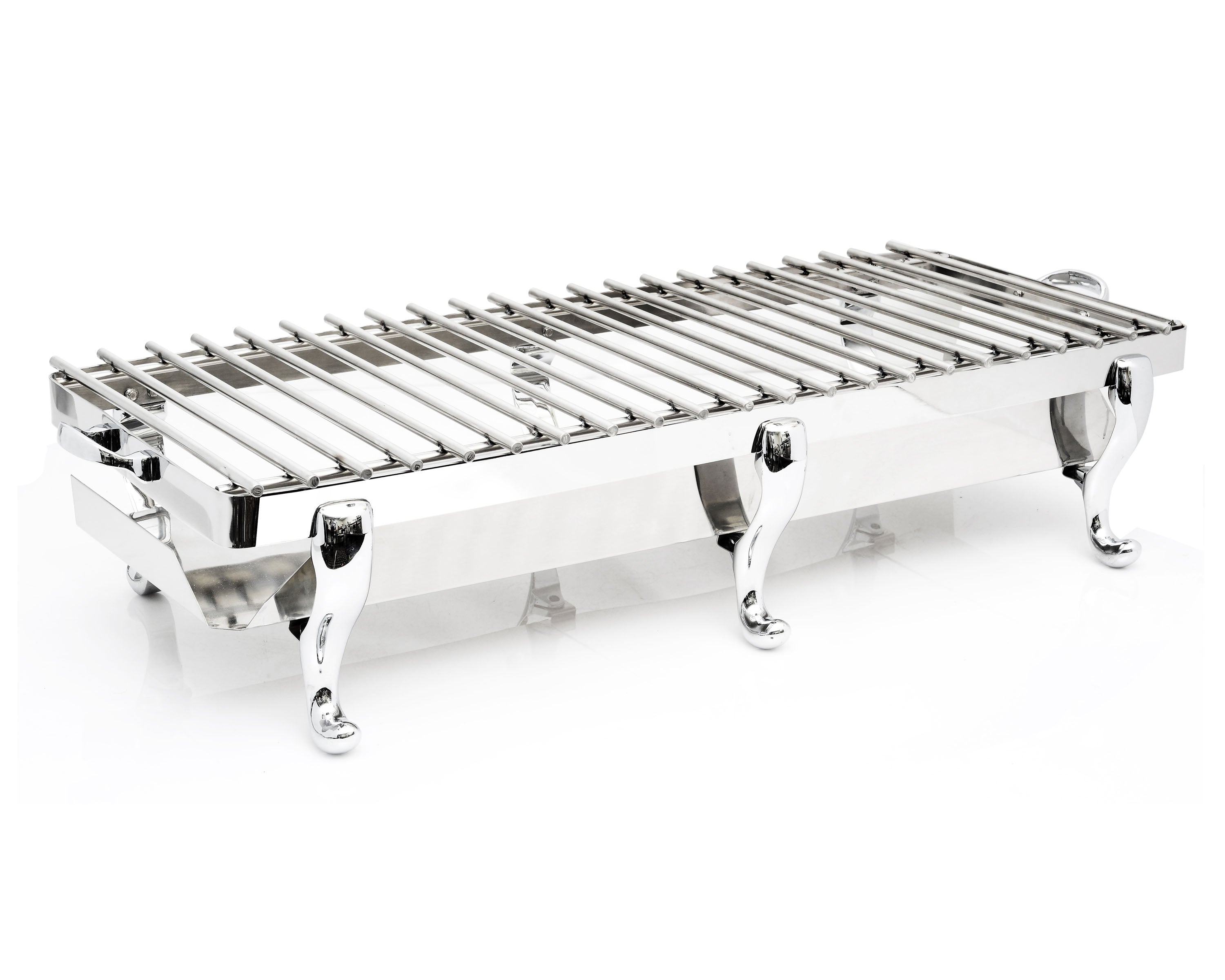 Park Avenue Rectangular Grill Stand, Stainless Steel