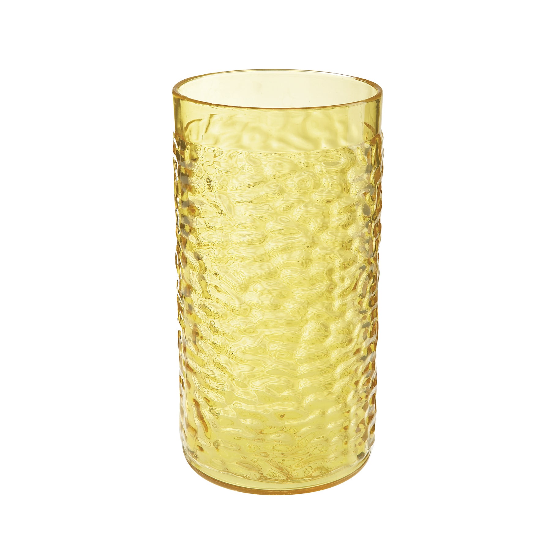 Waikiki™ 16 oz. Hammered Plastic Tumbler, Yellow