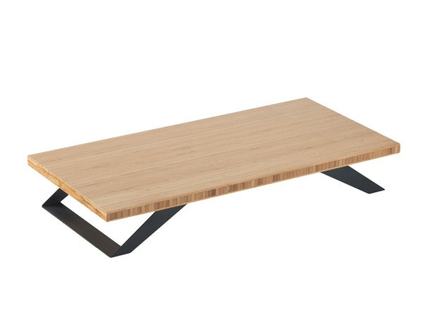 Bamboo 4" Stair Step Riser, Black Metal Frame