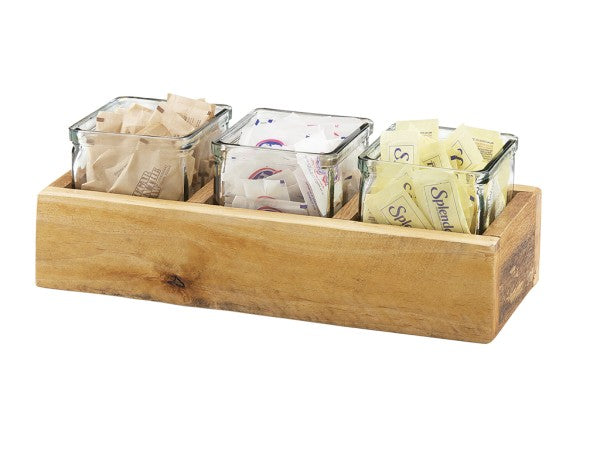 14" Rustic Pine Rectangular Glass Chalkboard, 3"H